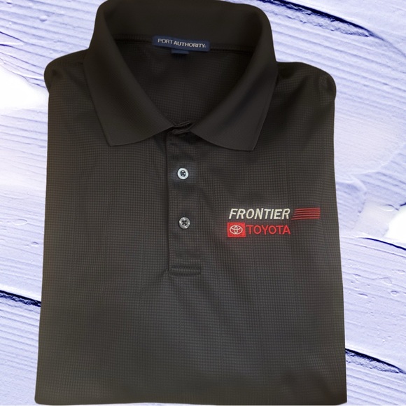 Like New Men's Charcoal Polo Golf Shirt Large - Picture 2 of 5